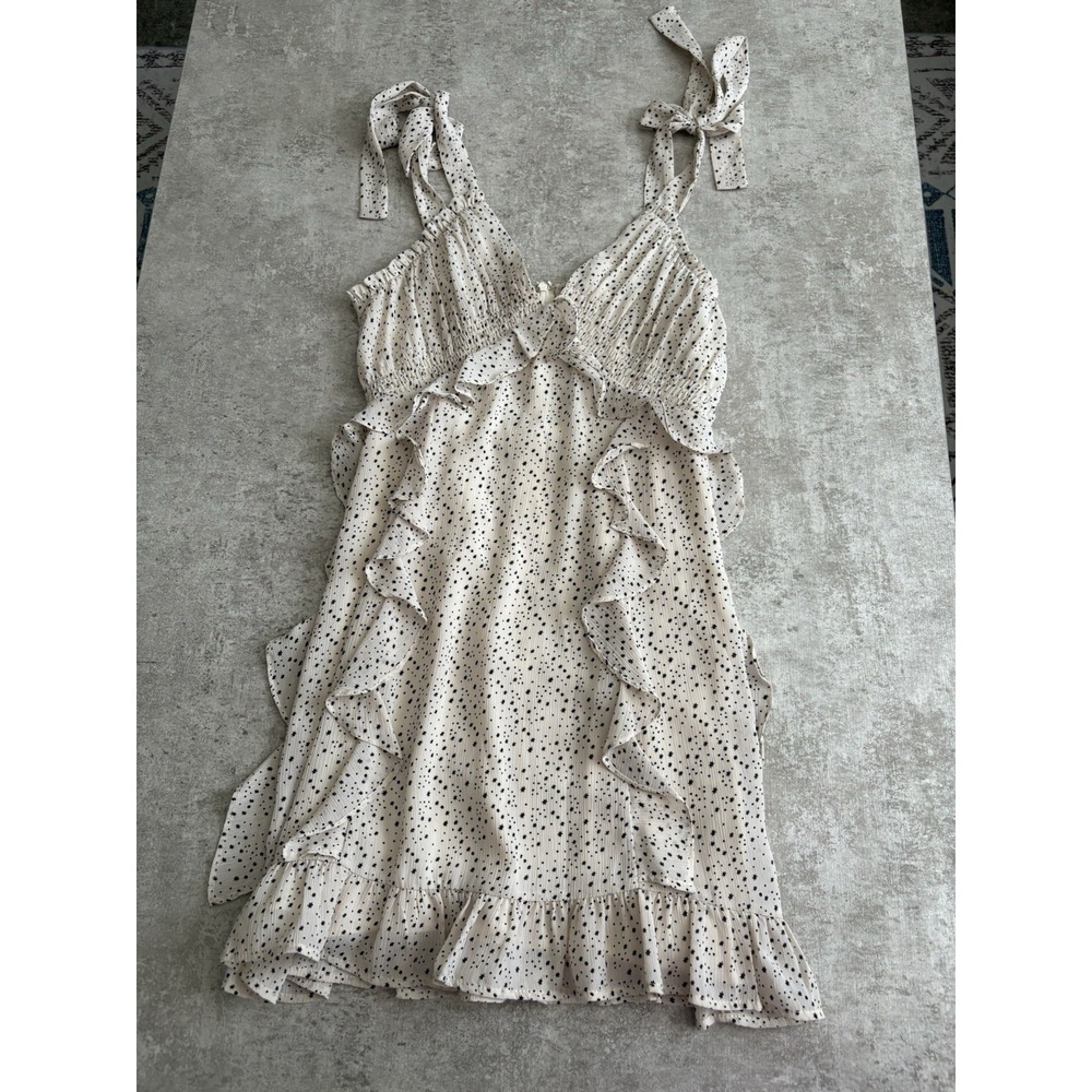 STORIA Women's Dress, Ruffle Light, Stars Modern Trendy Us Size S